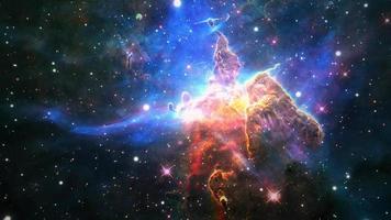 Space Flight to  the Carina Nebula exploration video