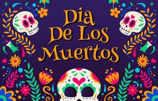 dia de los muertos concepto de fondo vector