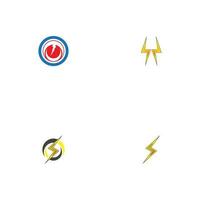 flash thunderbolt logo template vector