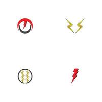 flash thunderbolt logo template vector