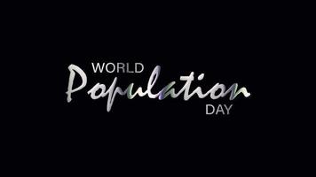 Título do efeito de falha da população mundial de 4k. video