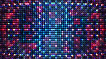 digital technology blue red grid line distort mosaic tile motion video