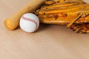 Baseball equipment background photo