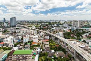 Bangkok, Thailand aerial view with skyline photo