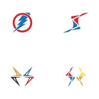 flash thunderbolt logo vector template