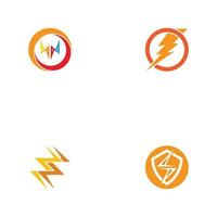 flash thunderbolt logo vector template