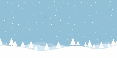 Winter Holiday Snow Landscape Vector Illustration Wallpaper