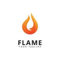 diseño de logotipo de llama de fuego abstracto vector