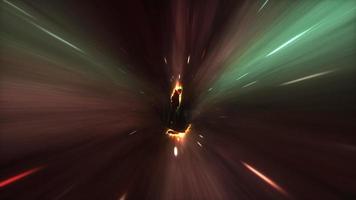 hyperspace warp tunnel through time and space animation. video