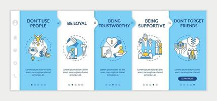 Being supportive onboarding vector template