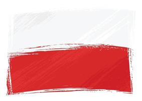 bandera de polonia grunge