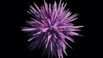 Animation of a colored explosion of a powder. 3D rendering. video