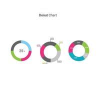 Business data market elements pie charts diagrams vector illustration.