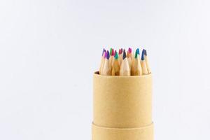 Pencils Colored pencils on white background photo