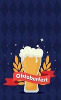 Munich International Beer Festival Oktoberfest, advertising background vector