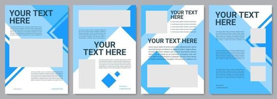 Unique turquoise brochure template vector