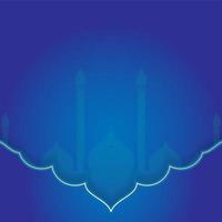 blue islamic background template. with mosque illustration vector