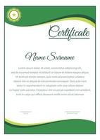 Green Curved Corner Horizontal Certificate Template vector