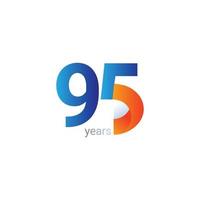 95 Years Anniversary Celebration Vector Template Design Illustration