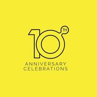 10 Th Anniversary Celebration Vector Template Design Illustration