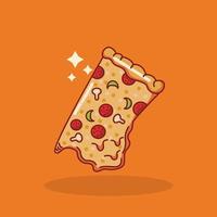 ilustración vectorial de pizza de comida rápida vector