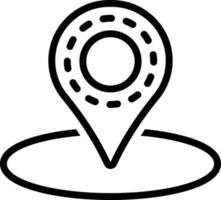 icono de línea de ubicación