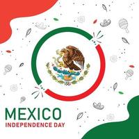 Mexico independence day wallpaper vector