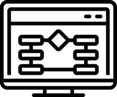 Line icon for website algorithm vector