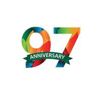 97 Years Anniversary Celebration Vector Template Design Illustration