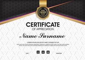 Certificate of appreciation template vector