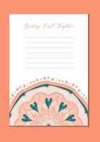 Mandala vintage template card vector