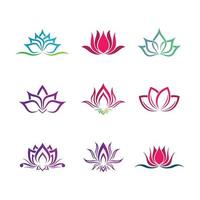 Beauty lotus logo images vector