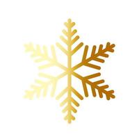 snowflake golden christmas isolated icon vector