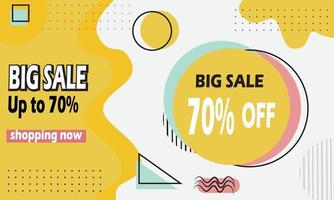Ilustración de fondo de papel tapiz amarillo pastel gran venta descuento venta vector