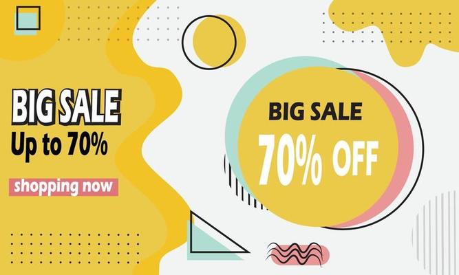 yellow pastel wallpaper background illustration big sale discount sale