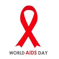 Red Ribbon - Symbol of 21 December World AIDS Day vector