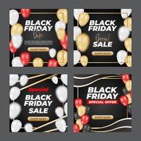 Black Friday Social Media Template vector