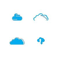 Cloud template vector