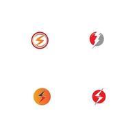 flash thunderbolt logo template vector