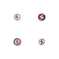 flash thunderbolt logo template vector