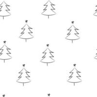 Christmas Trees Seamless Repeat Pattern vector