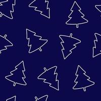 Christmas Trees Seamless Repeat Pattern vector