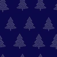 Christmas Trees Seamless Repeat Pattern vector