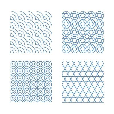 Geometric seamless pattern frames borders pattern with geometrical abstract simple shapes vector collection