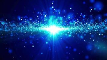 blue light particle galaxy loop animation video