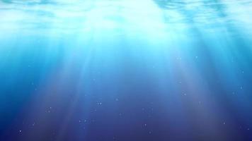 blauwe oceaan onder water lichte achtergrond lus animatie video