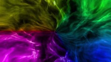 animação de loop de fundo de fumaça de aura arco-íris video
