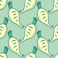 radish white vegetable seamless pattern illustration vector