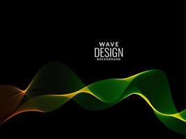 Dark abstract background with flowing colorful wave background pattern vector