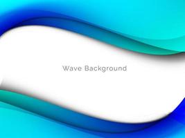 Abstract blue wave design decorative background vector